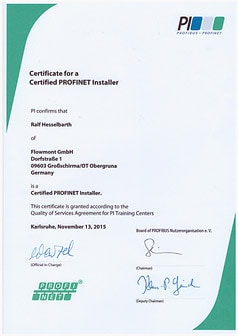 1_Zertifikat Profinet Installer Hesselbarth
